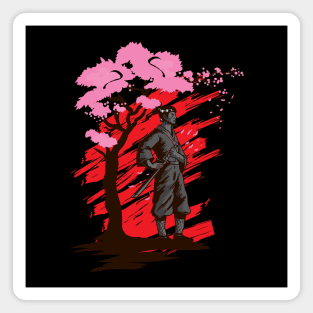 Samurai Sakura Magnet